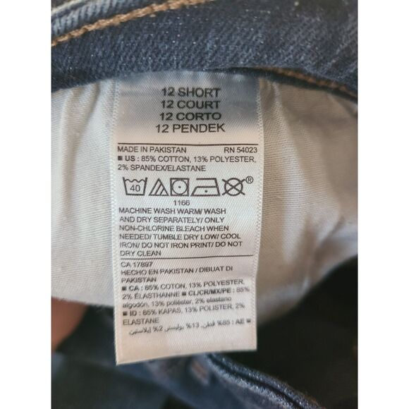 Reworked Upcycled Denim Skirt Patchwork Ruffle Sz 12 Knee Length Modest Boho L - Picture 3 of 5